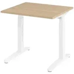 b&uuml;m&ouml; Schreibtisch, Eiche, Wei&szlig;, Holzwerkstoff, Nachbildung,Eiche, Quadratisch,
