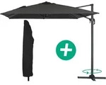 Habitat Garten Sonnenschirm, Schwarz, Metall, 400x300 cm, Sonnen- & Sichtschutz,