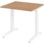 b&uuml;m&ouml; Schreibtisch, Nussbaum, Wei&szlig;, Holzwerkstoff, Nachbildung,Nussbaum,