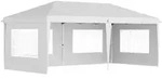 Outsunny Faltpavillon,, Wei&szlig;, Metall, 295x270x585 cm, Sonnen- & Sichtschutz,