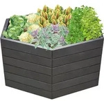 Garantia Hochbeet, Anthrazit, Kunststoff, 145x75x145 cm, Gartenzubeh&ouml;r, Hochbeete