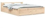 vidaXL Bett, Braun, Holz, Kiefer, 140x200 cm, Schlafzimmer, Betten