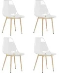 vidaXL Esszimmerst&uuml;hle, Wei&szlig;, Holz, 52x84x46 cm, Esszimmer, St&uuml;hle,