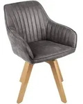 riess-ambiente Armlehnstuhl, Grau, Textil, 62x84x62 cm, Esszimmer, St&uuml;hle,