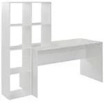 Mid.you Jugendschreibtisch, Wei&szlig;, Holzwerkstoff, rechteckig, Wange, 59x143.5x170 cm,