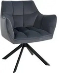 CLP Armlehnenstuhl, Dunkelgrau, Metall, 67x81x58 cm, Esszimmer, St&uuml;hle,