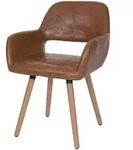 MCW Esszimmerstuhl, Braun, Textil, 56x78x57 cm, Esszimmer, St&uuml;hle, Esszimmerst&uuml;hle,