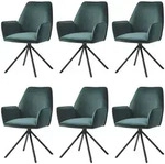 MCW Esszimmerstuhl, Gr&uuml;n, Schwarz, Textil, 60x86x60 cm, Esszimmer, St&uuml;hle,
