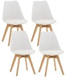 CLP Stuhl, Wei&szlig;, Holz, 49x83x50 cm, Esszimmer, St&uuml;hle, Esszimmerst&uuml;hle,