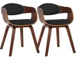 CLP Armlehnenstuhl, Schwarz, Walnuss, Holz, 49x73x46 cm, Esszimmer, St&uuml;hle,