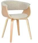 CLP Stuhl, Creme, Holz, 60x75x55 cm, Esszimmer, St&uuml;hle, Esszimmerst&uuml;hle,