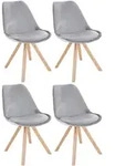 CLP Stuhl, Hellgrau, Holz, 48x81x54 cm, Esszimmer, St&uuml;hle, Esszimmerst&uuml;hle,