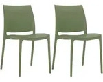 CLP Gartenstuhl, Olivgr&uuml;n, Kunststoff, 44x81x50 cm, Gartenm&ouml;bel, Gartenst&uuml;hle,
