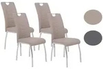 P & B Stuhl-Set, Cappuccino, Metall, Textil, eckig, 43x100x64 cm, mit Griff,