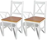vidaXL Esszimmerst&uuml;hle, Wei&szlig;, Holz, 45.5x85.5x41.4 cm, Esszimmer, St&uuml;hle,