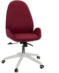 Mid.you Drehstuhl, Bordeaux, Textil, Drehkreuz, 56x104x58 cm, Wippfunktion,