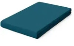 Schlafgut Spannbetttuch Pure, Petrol, Textil, 120-130x200-220 cm, Gr&uuml;ner Punkt,