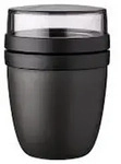 Mepal Joghurtbecher-To-Go Ellipse, Schwarz, Kunststoff, 10.7x10.7x15.1 cm, BPA-frei,