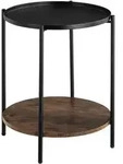 tectake Beistelltisch, Rost, Holz, Beton Optik, 45.5x54.5x45.5 cm, Wohnzimmer,
