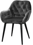 Mid.you Stuhl, Anthrazit, Dunkelgrau, Metall, Textil, Rundrohr, 62x82x60 cm,