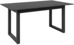 P & B Esstisch, Anthrazit, Schiefer, Holzwerkstoff, rechteckig, U-Form, 90x75x160 cm,