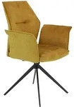P & B Armlehnstuhl, Gold, Metall, Textil, eckig, Flachrohr, 65x92x64 cm,