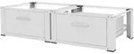 Ml-Design Doppel, Wei&szlig;, Metall, Quadratisch, 128x31.5x53.5 cm, Waschk&uuml;che,