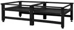 Ml-Design Doppel, Schwarz, Metall, 127x37x54.5 cm, Waschk&uuml;che, Waschmaschinenschrank