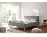 P & B Polsterbett Frieda, Hellgrau, Holz, Esche, 140x200 cm, Reach, Goldenes M,