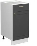 Vicco K&uuml;chenunterschrank, Anthrazit, Wei&szlig;, Holzwerkstoff, 1 F&auml;cher, 1...
