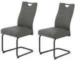 P & B Schwingstuhl-Set, Anthrazit, Metall, Textil, Rundrohr, C-Form, 45x94x60 cm, mit