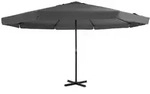 vidaXL Sonnenschirm, Anthrazit, Textil, Rund, 100x500 cm, Sonnenschutz & Sichtschutz,