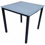 Gardenson Gartentisch, Schwarz, Metall, Glas, quadratisch, eckig, 80x73x80 cm,