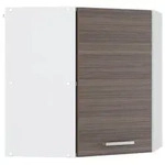 Vicco Eckh&auml;ngeschrank, Grau, Wei&szlig;, Holzwerkstoff, 1 F&auml;cher, Rechteckig, 57x60x34.1
