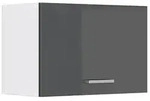 Vicco H&auml;ngeschrank, Schwarz Hochglanz, Wei&szlig;, Holzwerkstoff, 1 F&auml;cher, Rechteckig,