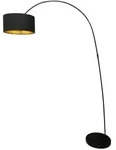 P & B Bogenleuchte, Schwarz, Textil, rund,rund, 135x201x38 cm, Lampen & Leuchten,