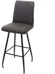 MCW Barhocker, Grau, Braun, Metall, 41x111x51 cm, Esszimmer, Barm&ouml;bel,...