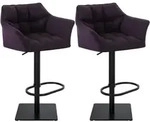 CLP Barhocker, Lila, Metall, 64x88x45 cm, Esszimmer, Barm&ouml;bel, Barhocker