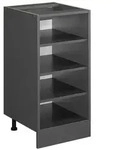 Vicco K&uuml;chenregal, Anthrazit, Anthrazit, Holzwerkstoff, 3 F&auml;cher, Rechteckig,