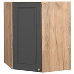Vicco Eckh&auml;ngeschrank, Anthrazit, Honigeiche, Holzwerkstoff, 3 F&auml;cher, Formgebogen,