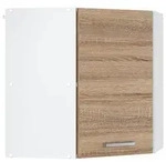 Vicco Eckh&auml;ngeschrank, Sonoma Eiche, Wei&szlig;, Holzwerkstoff, 1 F&auml;cher, Rechteckig,