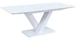 Mid.you Esstisch, Wei&szlig;, Glas, Holzwerkstoff, rechteckig, Sockel, 90x77x160-200 cm,