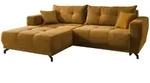 Mid.you Ecksofa, Gold, Metall, Buche, Fichte, Kiefer, 4-Sitzer, F&uuml;llung: