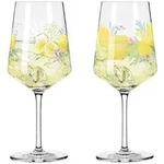 Ritzenhoff Spritzerglas Sommertau, Gelb, Gr&uuml;n, Lila, Glas, 2-teilig, 544 ml,