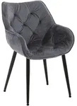 CLP Armlehnenstuhl, Dunkelgrau, Metall, 58x83x62 cm, Esszimmer, St&uuml;hle,