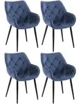 CLP Armlehnenstuhl, Blau, Metall, 58x83x62 cm, Esszimmer, St&uuml;hle,...