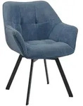 CLP Armlehnenstuhl, Blau, Metall, 60x81x59 cm, Esszimmer, St&uuml;hle, Esszimmerst&uuml;hle,
