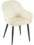 CLP Armlehnenstuhl, Creme, Metall, 60x84x60 cm, Esszimmer, St&uuml;hle, Esszimmerst&uuml;hle,