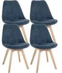 CLP Stuhl, Dunkelblau, Holz, 49x83x50 cm, Esszimmer, St&uuml;hle, Esszimmerst&uuml;hle,