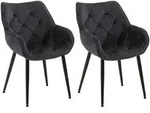 CLP Armlehnenstuhl, Schwarz, Metall, 58x83x62 cm, Esszimmer, St&uuml;hle,